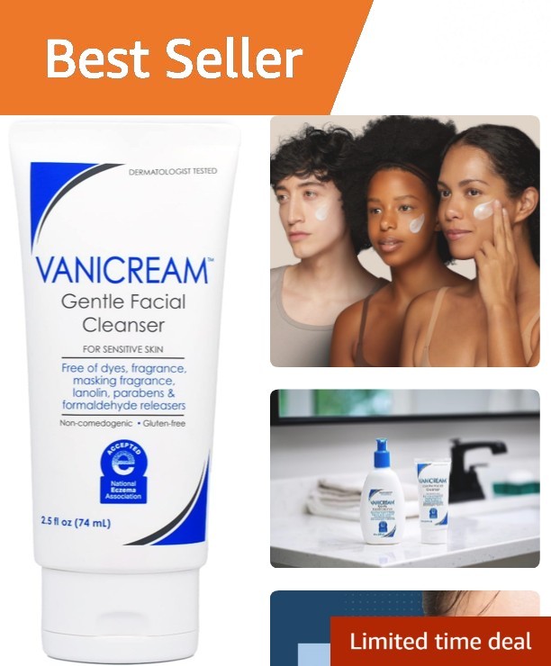 2.5 Fl Oz Vanicream Gentle Gel Cleanser – Dermatologist Approved for Sensitivity