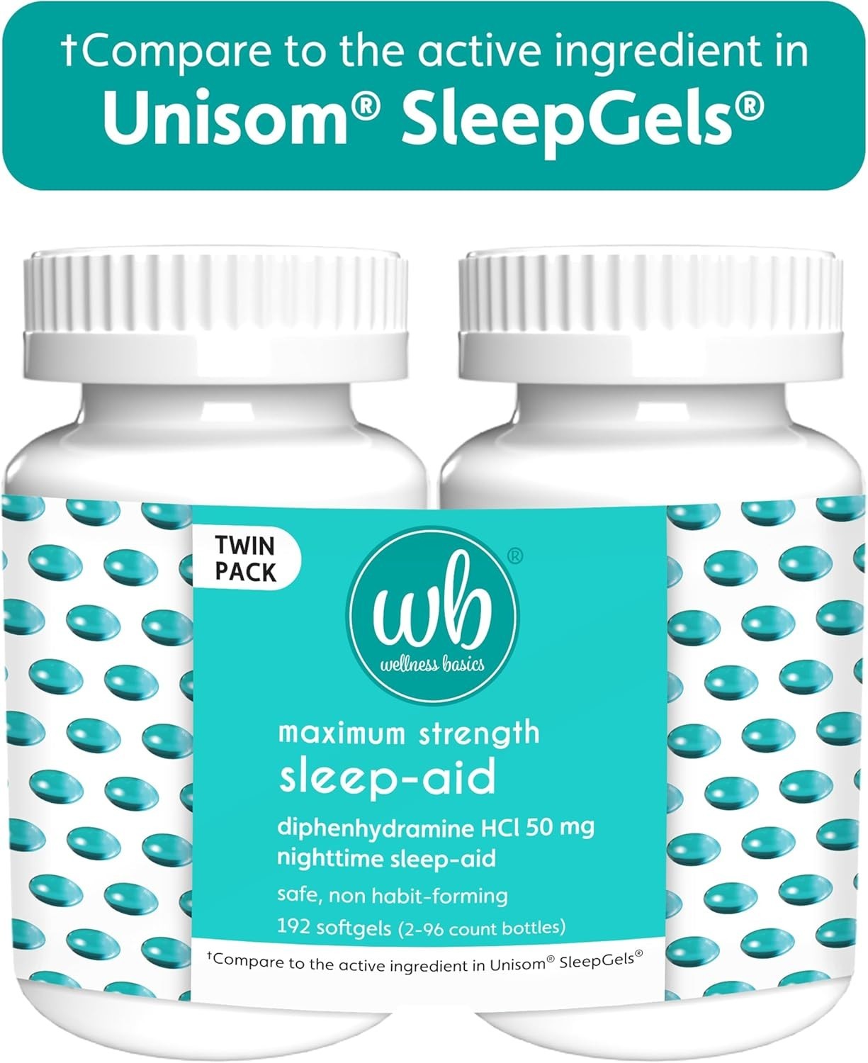 Maximum Strength Sleep Aid Softgels – Non-Habit Forming Twin Pack