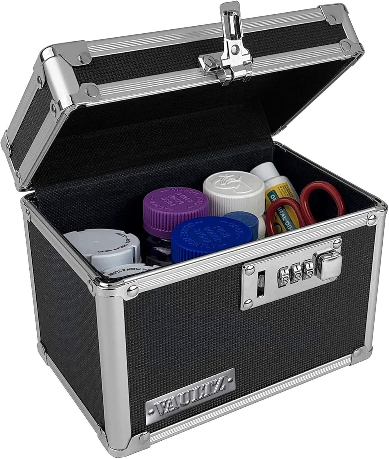 Locking Medicine Box with Combination Lock – Secure Metal Lock Box Safe for M…