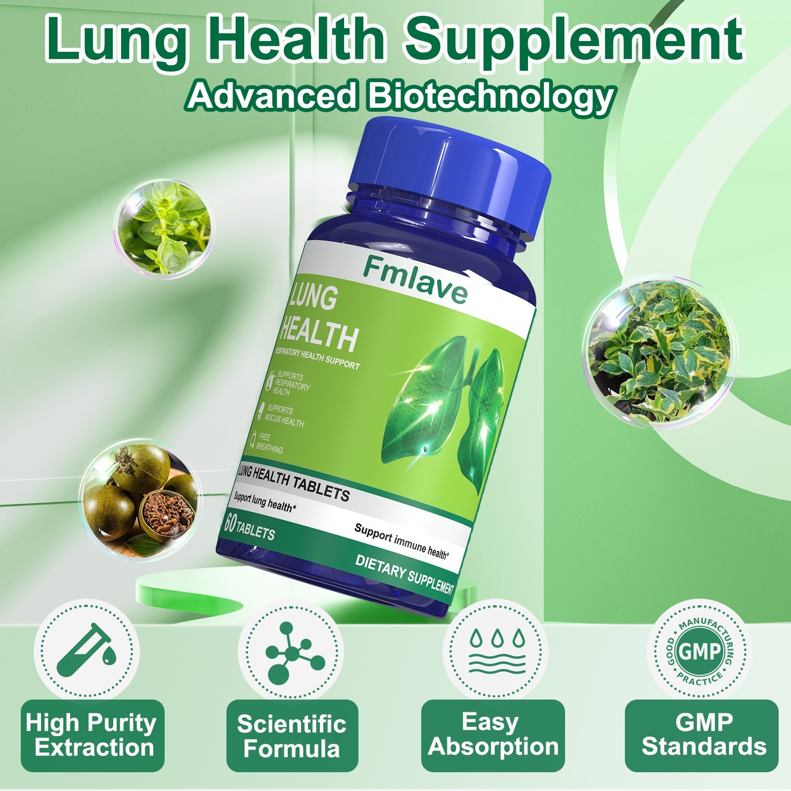 Lung Detox & Cleanse for Smokers All-Natural Herbal Respiratory Health Support