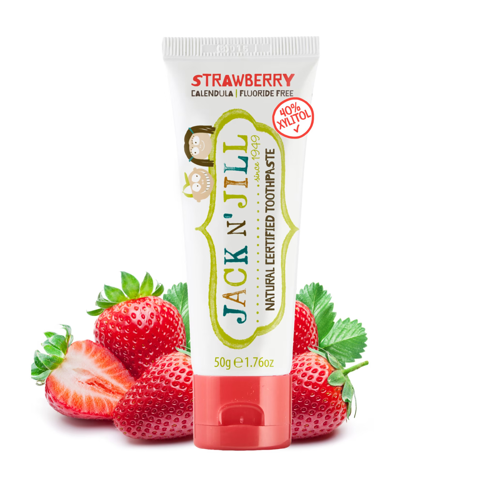 Jack N’ Jill Fluoride-Free Kids & Baby Toothpaste with Xylitol, Strawberry Flavo