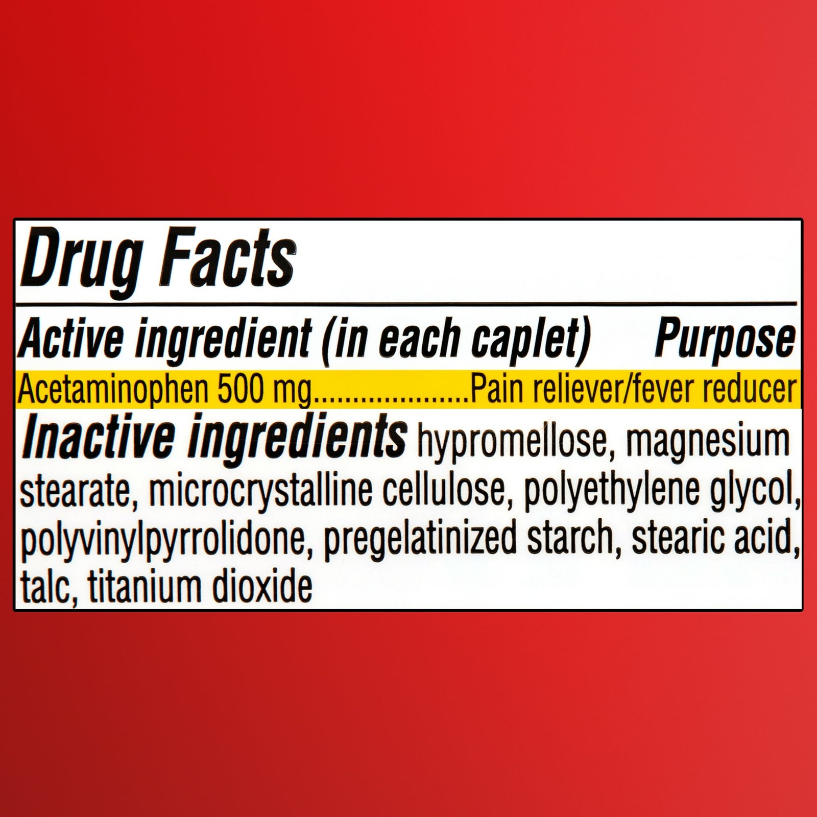 (3 pack) Equate Extra Strength Pain Reliever Acetaminophen Caplets 500mg 100 CT.
