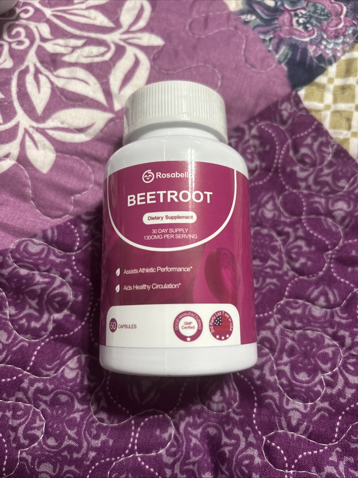 Rosabella Beetroot 1300mg 60 Capsules (30-Day Supply)