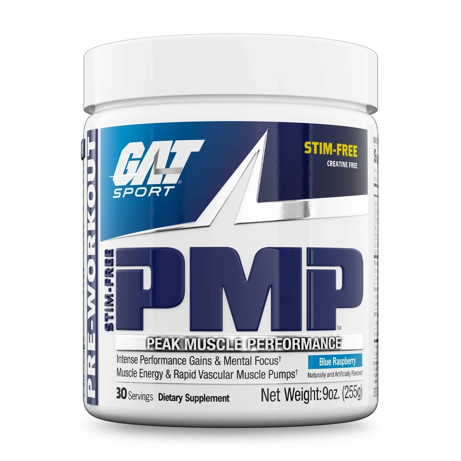 GAT PMP – Peak Muscle Performance (Stim-Free) Blue Raspberry 255 grams