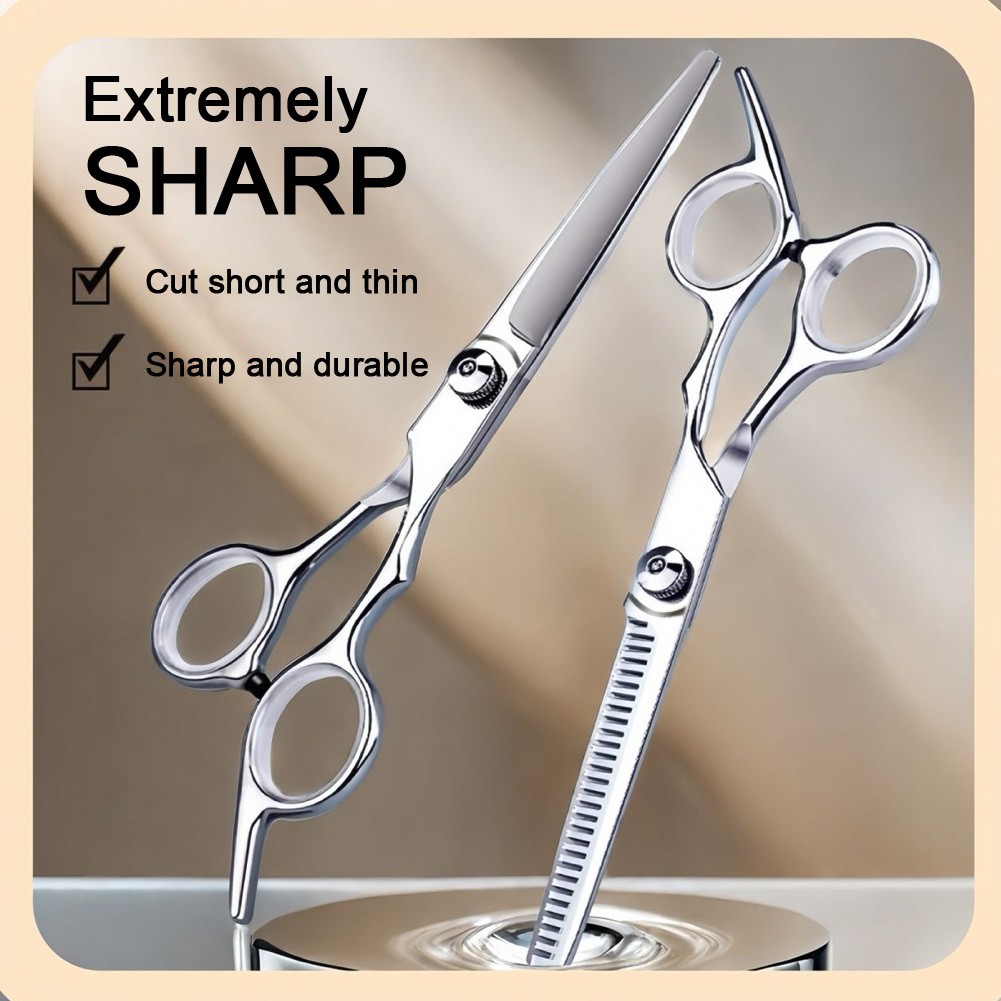 2PCS Pro Hair Cutting Scissors Set – Thinning Shears | Barber Salon & Home Use