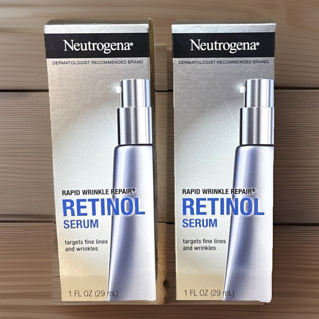 Neutrogena Rapid Wrinkle Repair Retinol Serum 1 fl oz. Lot of 2 NIB