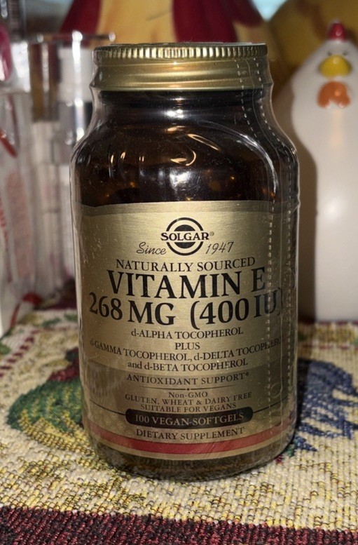 New/Sealed Solgar Vitamin E 268 mg 400 IU Alpha 100 Softgels EXP 3/2028