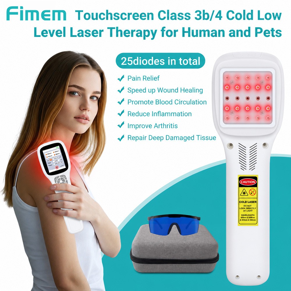 0-2500mW Cold Laser LLLT Therapy Device For Human Pets Muscle Joint Pain Relief