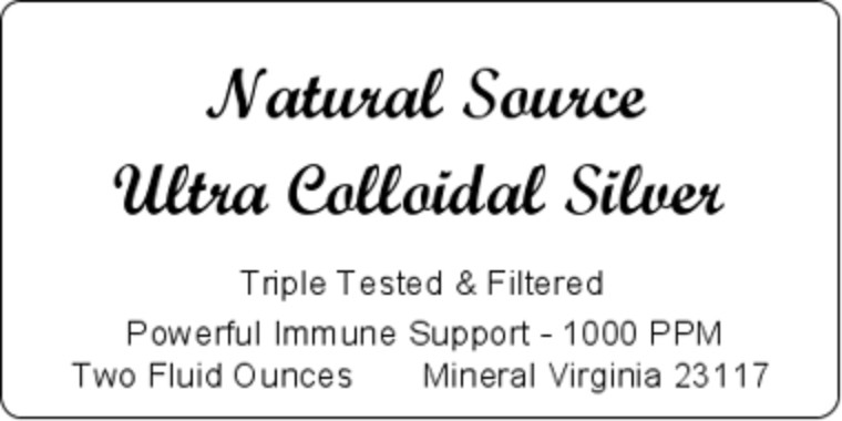 2 Bottles Natural Source Ultra Colloidal Silver 1000 PPM – 2oz Dropper Bottles