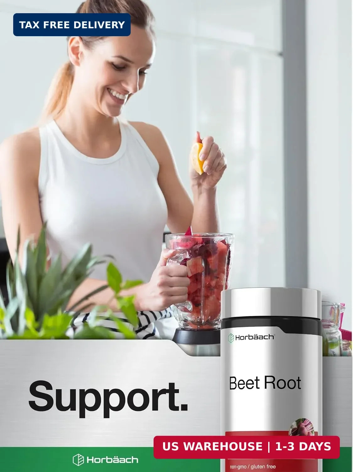 Beet Root Powder Capsules | 220 Pills | Herbal Extract | Non-GMO, Glute USA