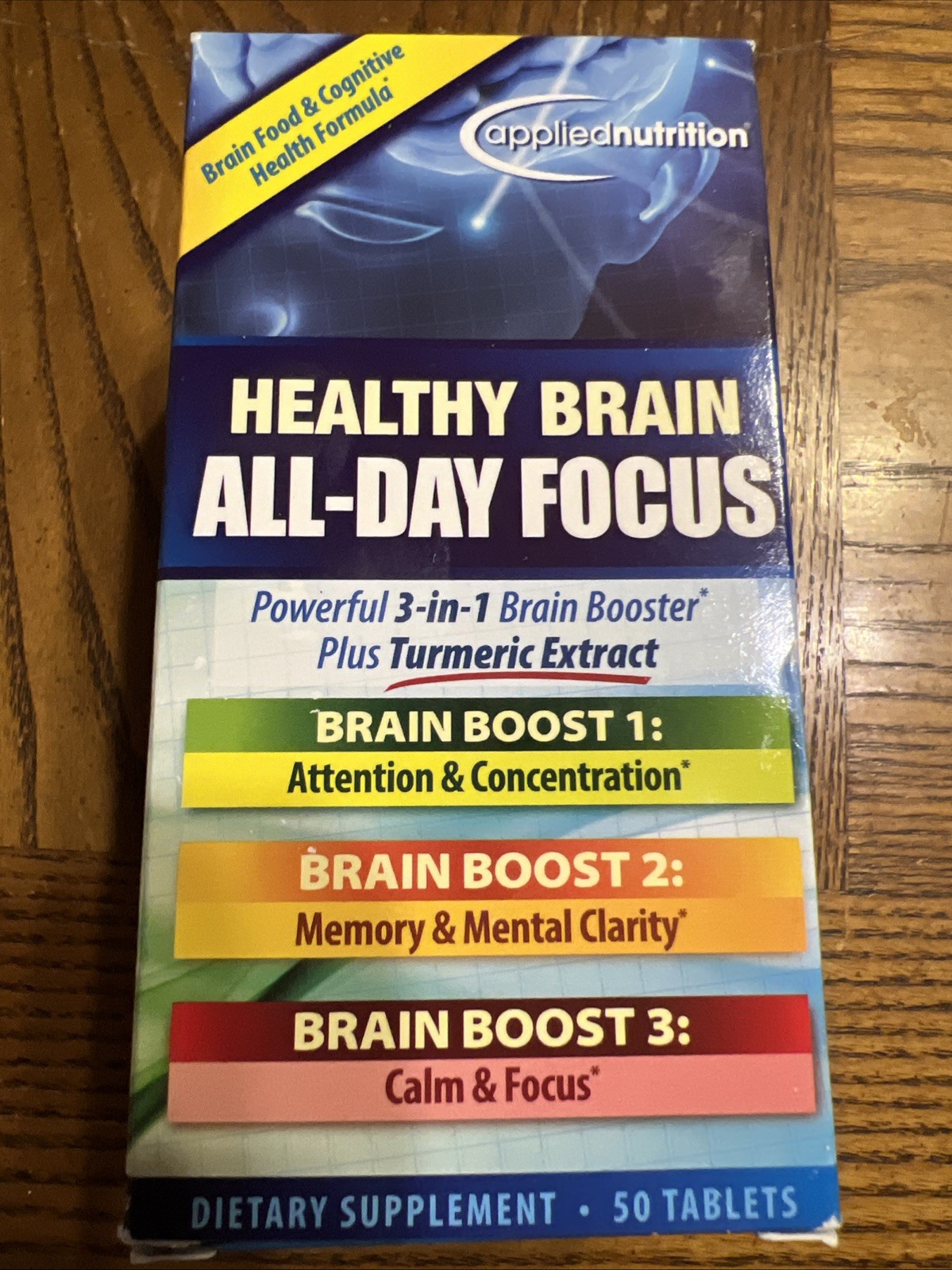 Applied Nutrition Healthy Brain All-Day Focus 50 Tablets