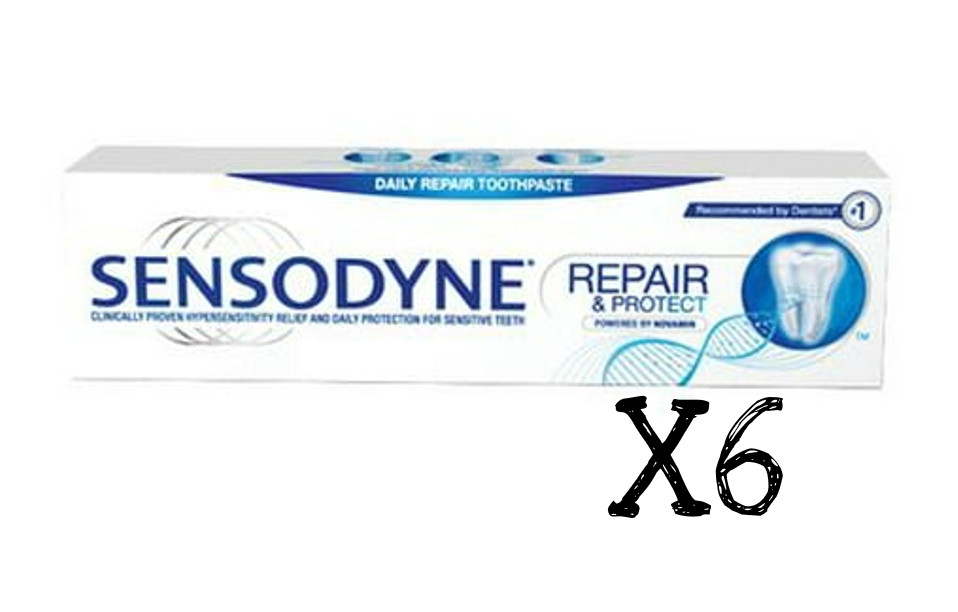Sensodyne Repair & Protect MINT Deep Repair Toothpaste 75ml x6 Novamin Canada