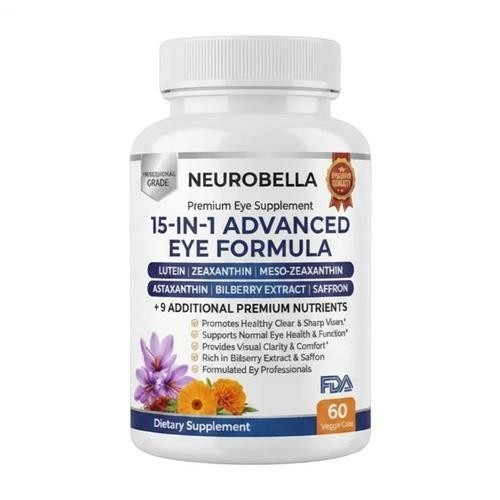 Neurobella 15 In 1 Advanced Eye Formula, Eye Vitamin & Mineral Supplement 1-5x