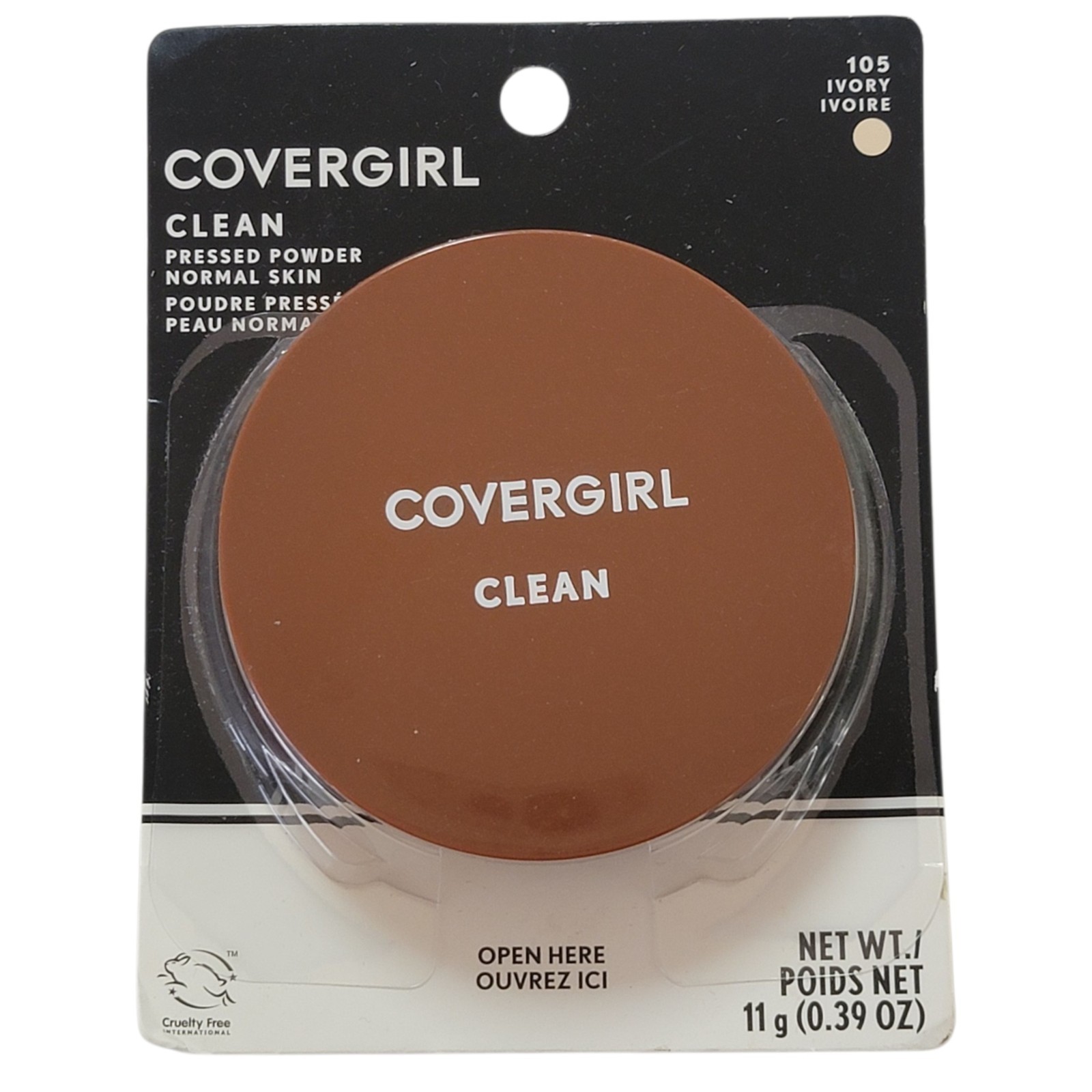 COVERGIRL CLEAN PRESSED POWDER 105 IVORY ORIGINAL TALC