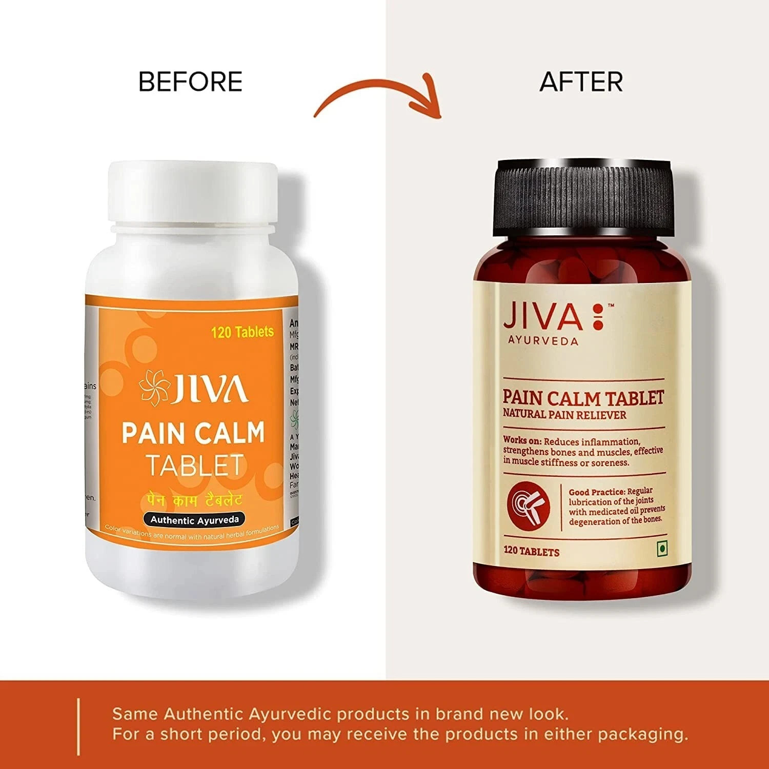 Jiva Pain Calm 120 Tablets – For Joint Pain & Muscle Pain Relief