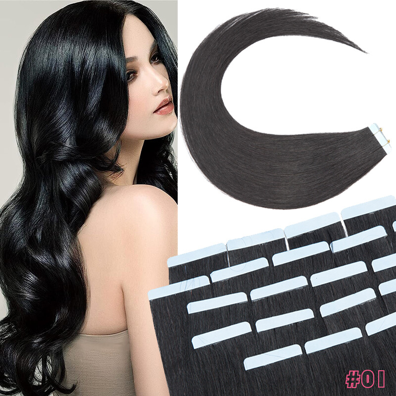 Invibible Thick Tape in Skin Weft Remy Human Hair Extensions 40pcs=100g Ombre