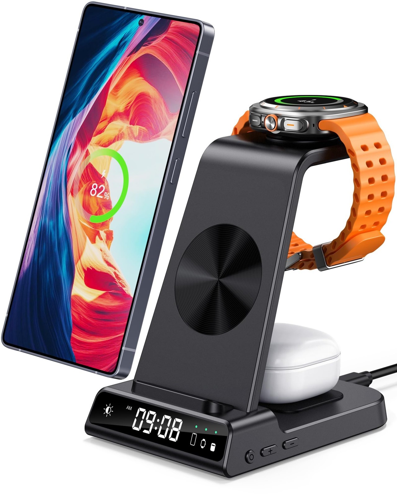 Wireless Charger for Samsung, 3 in 1 Wireless Charging Station for Samsung Ga…
