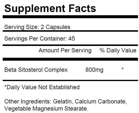 1 Bottle Beta Sitosterol Super Mega Strength Prostate Phytosterol Plant Sterol