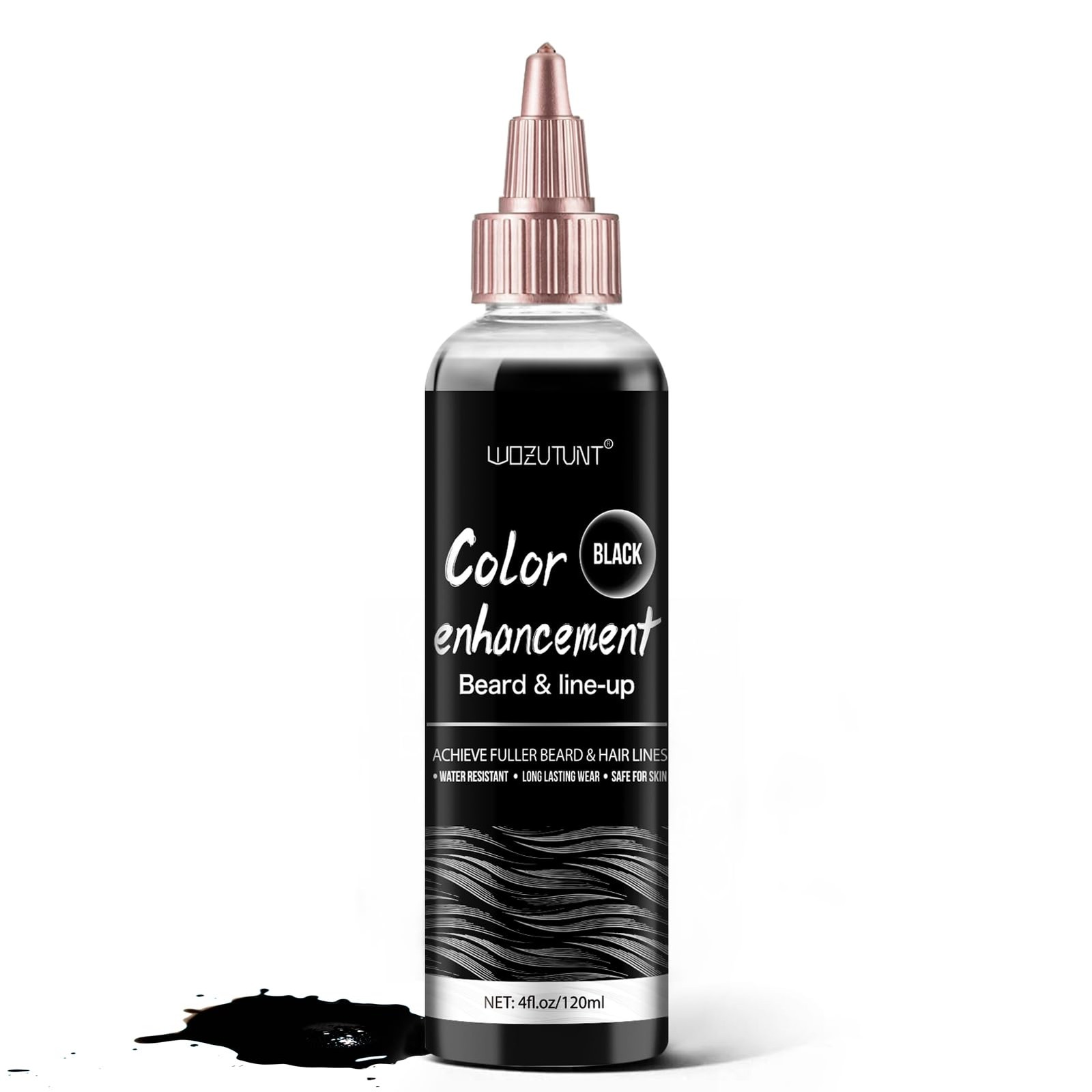 WOZUTUNT Enhancement Color Hair Enhancer For Beard 4 Fl Oz (Pack of 1), Black