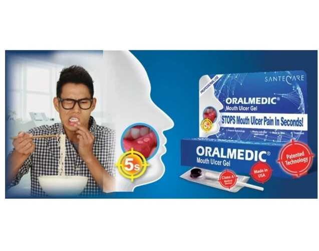 (Pack of 6 ) Oralmedic Mouth Ulcer Gel 1 Treatment Fast Pain Relief Made in USA