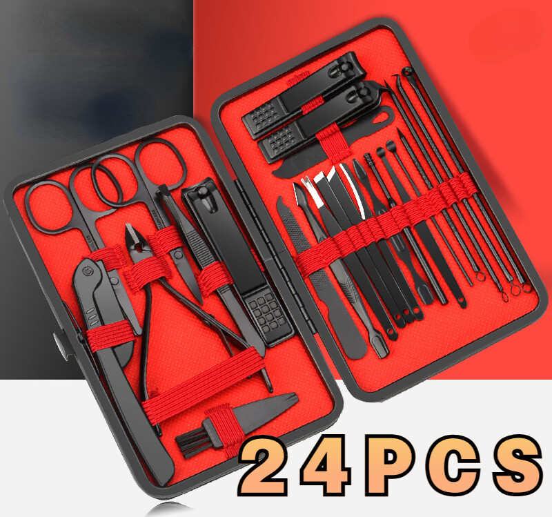 Women Men Manicure Pedicure Set Finger Toe Nail Clippers Scissors Grooming Kit