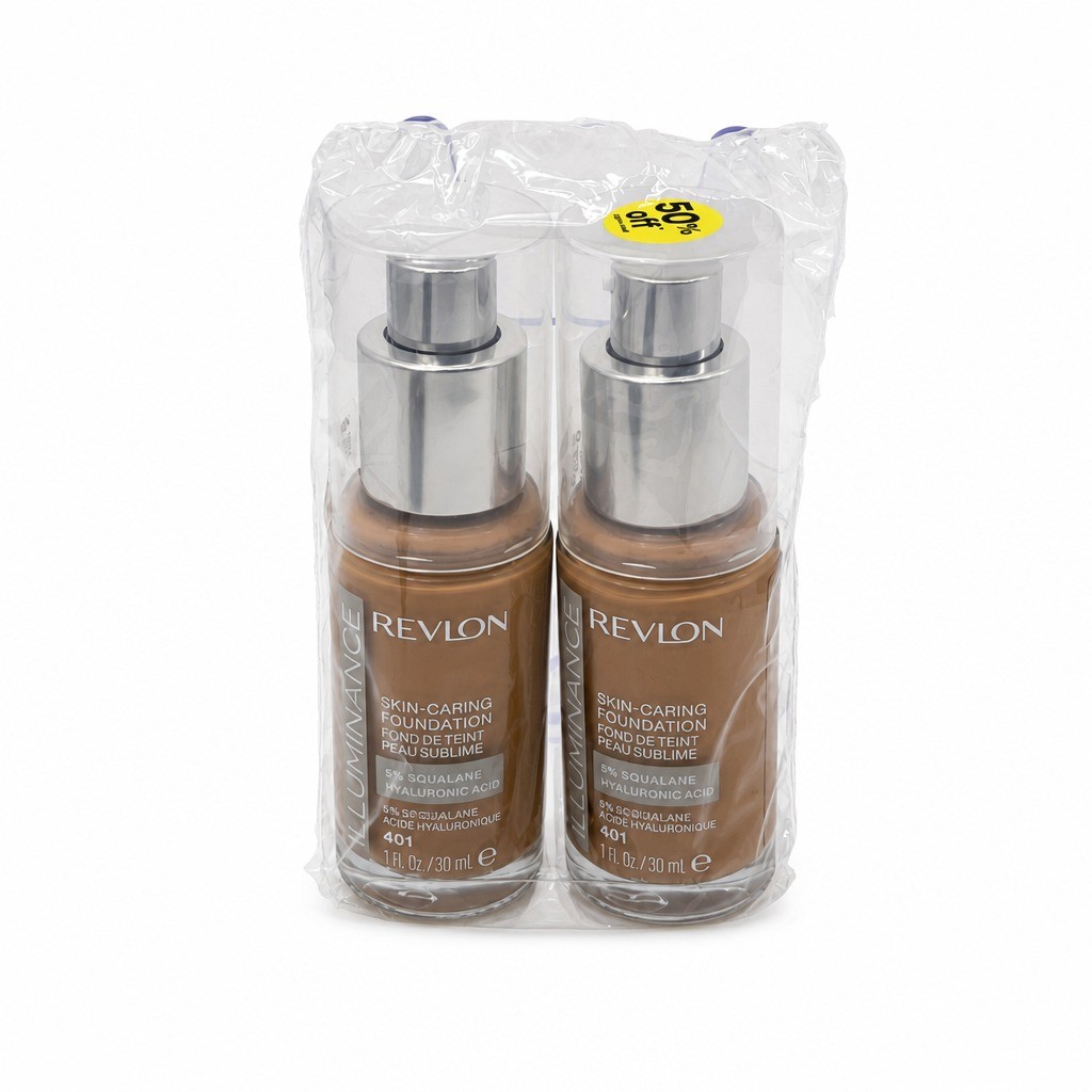 REVLON Illuminance Liquid Foundation 401 Light Coffee 1fl oz, 2 PACK