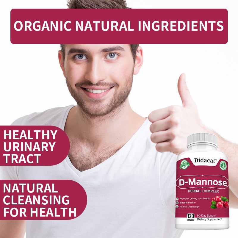 D Mannose Capsules Urinary Tract Cleanse Promotes Bladder Health 120 Pills
