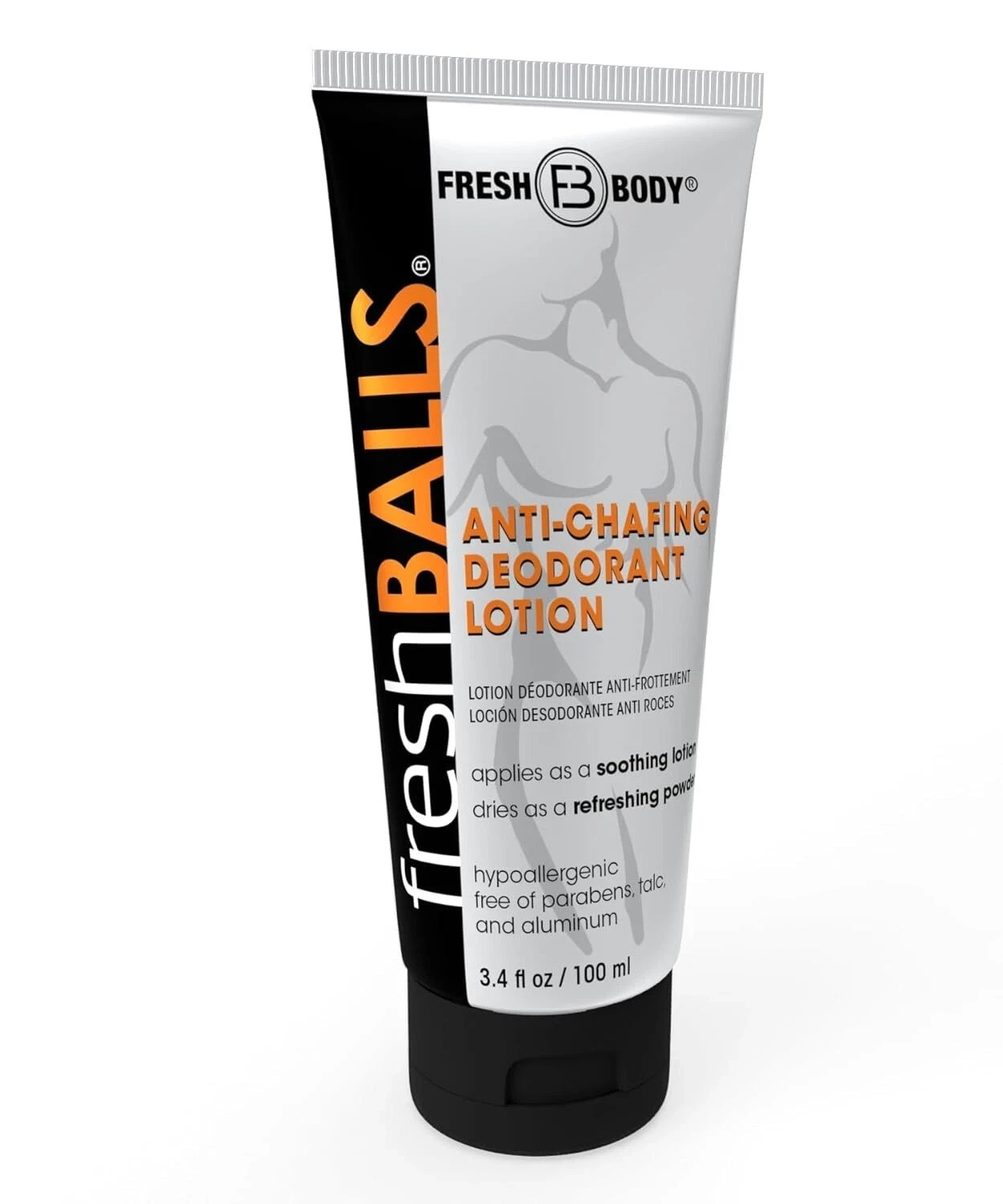 Fresh Balls 3.4 oz Anti Chafing Lotion to Powder Men Deodorant Cream Multi-Pack