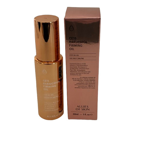 ALLIES OF SKIN CE15 BAKUCHIOL FIRMING OIL-1 FL OZ-FREE SHIPPING-1/27 EXP-BNIB