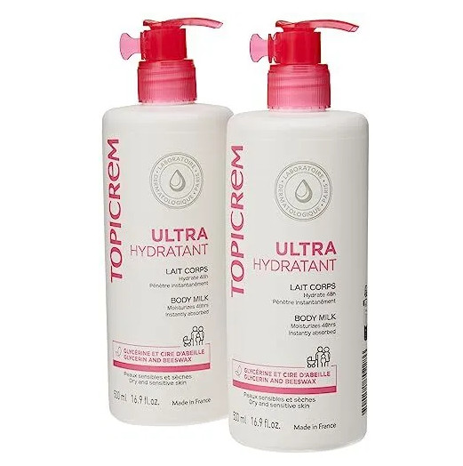 SET OF 2 Topicrem Essentials Ultra-Moisturizing Body Milk 500ml Exp 12/2026