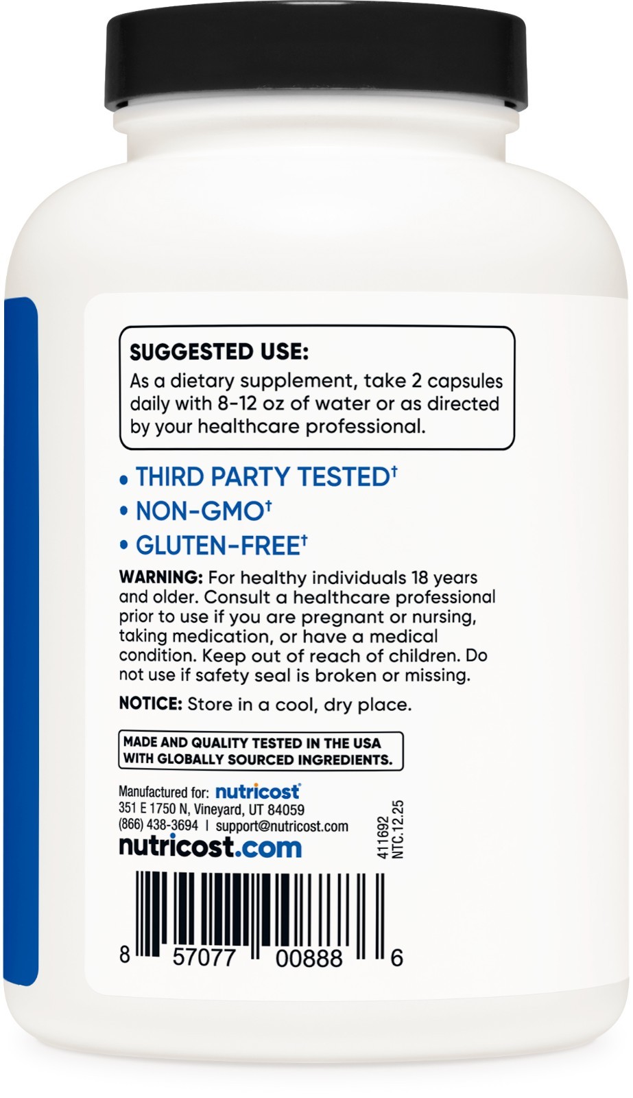 Nutricost HMB (Beta-Hydroxy Beta-Methylbutyric) 1000mg, 120 Servings, 240 Caps