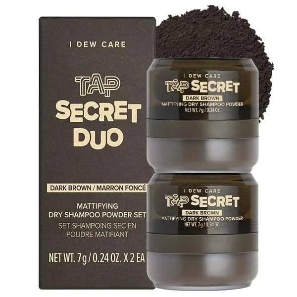 I DEW CARE Biotin Clarifying Dry Shampoo – Tap Secret Dark Brown Duo Set NEW