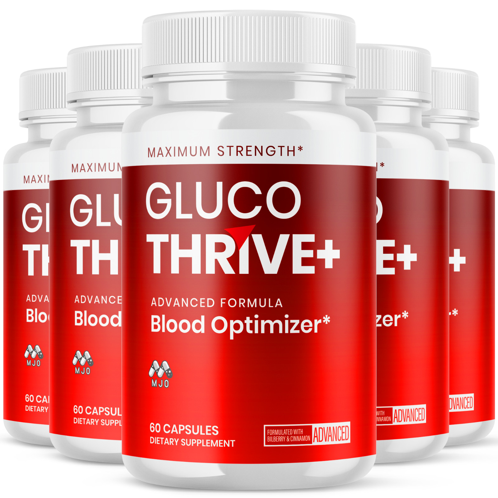 (5 Pack) Gluco Thrive Advanced Support Blood Supplement GlucoThrive 300 Capsules