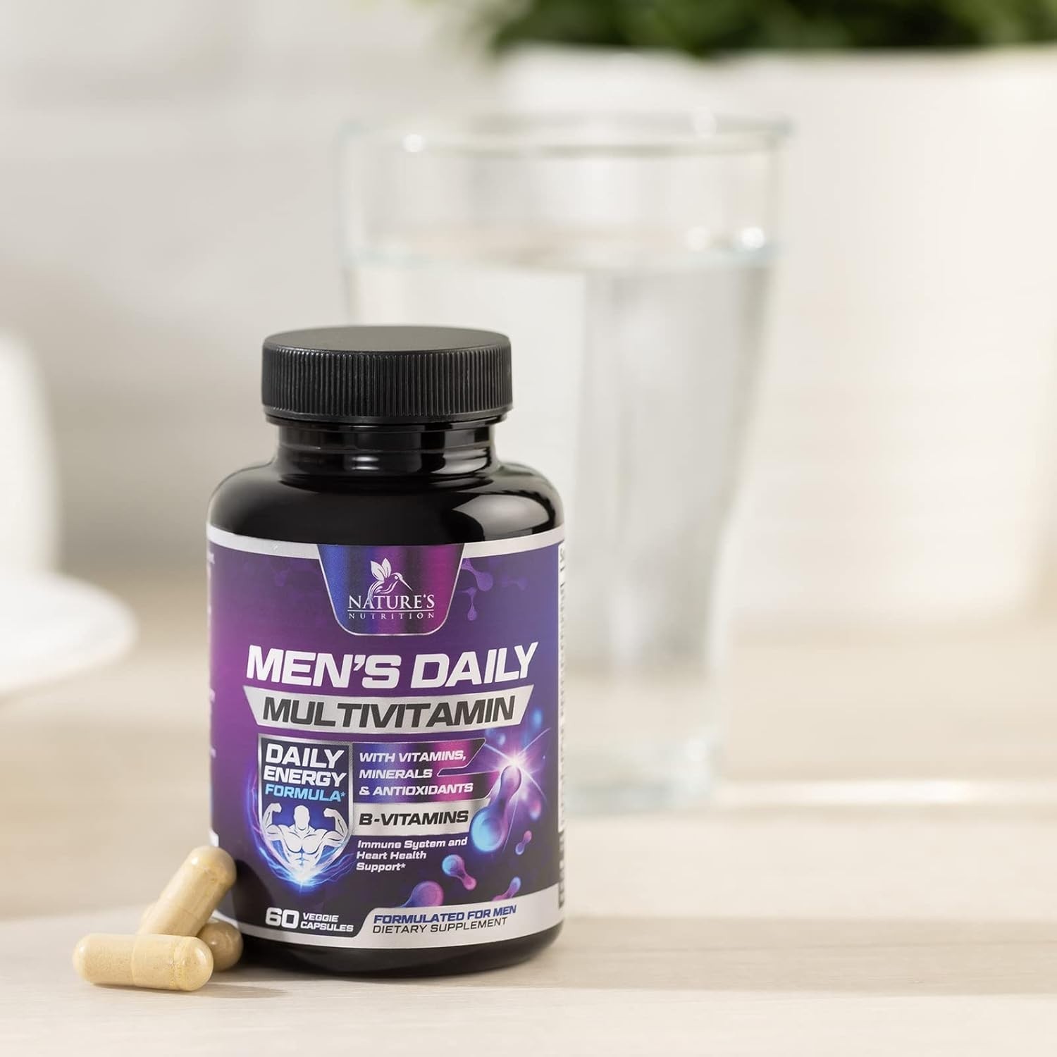 Multivitamin for Men – Vitamin A, C, D, E, Zinc, Calcium, for Immune