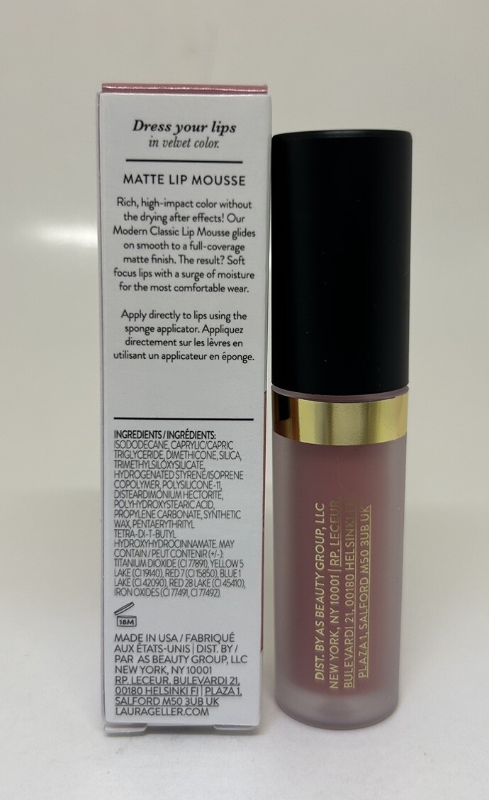 LAURA GELLER Modern Classic Matte Lip Mousse Velvet BARE BEIGE 0.08 NEW In BOX