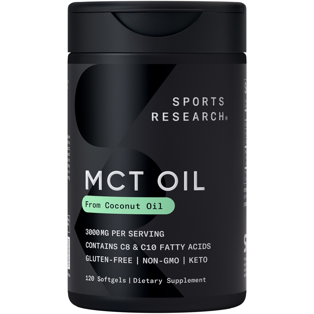 SR Keto MCT Oil – Fuel for Brain & Body – from Non-GMO Coconuts (120 Softgels)