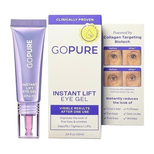 [Go Pure] Instant Lift Eye Gel NEW PRODUCT Depuffs Tightens Lifts 0.34 Oz NIB