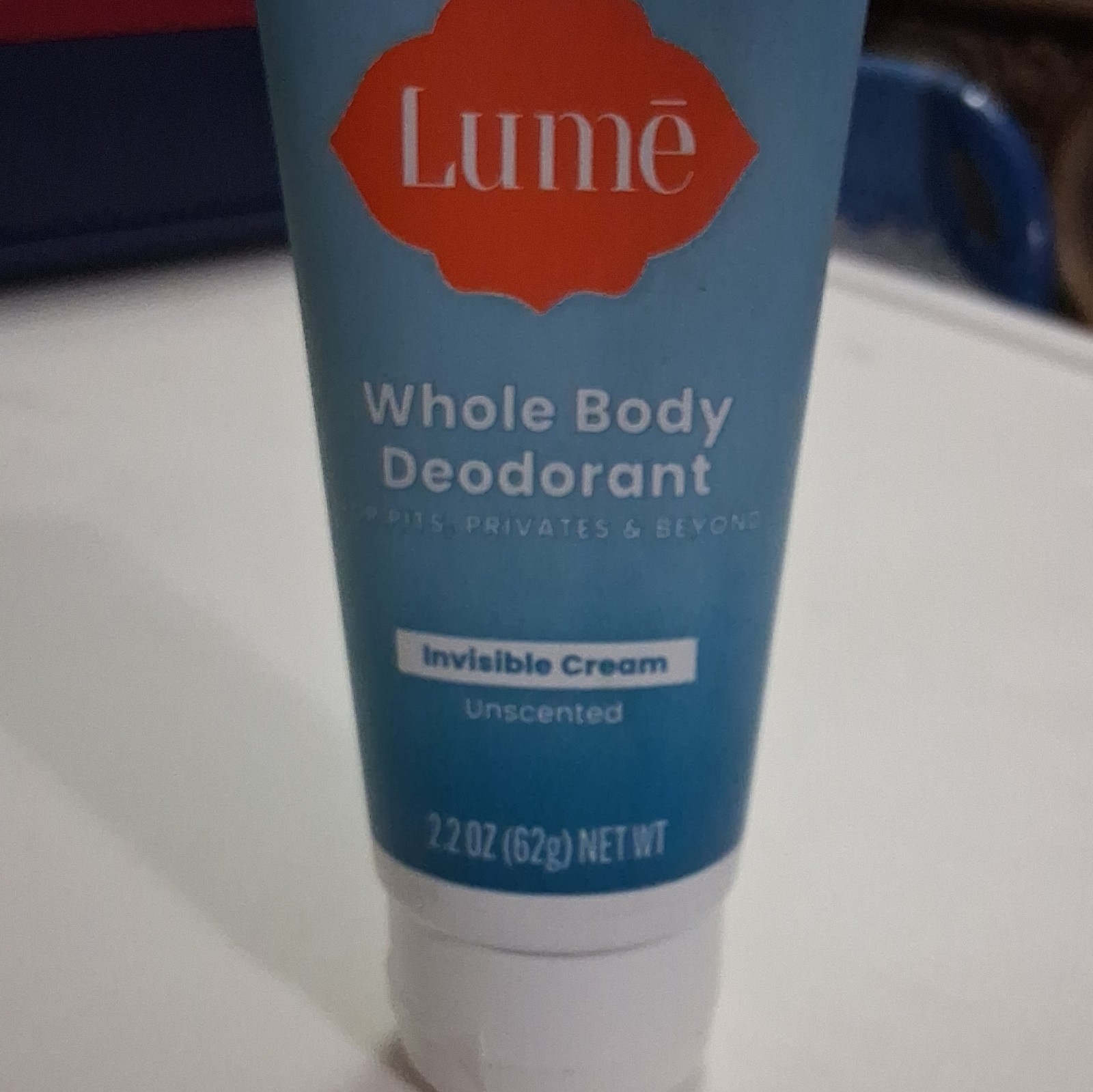 Lume Whole Body Deodorant Invisible Cream Aluminum-Free Unscented 2.2 oz