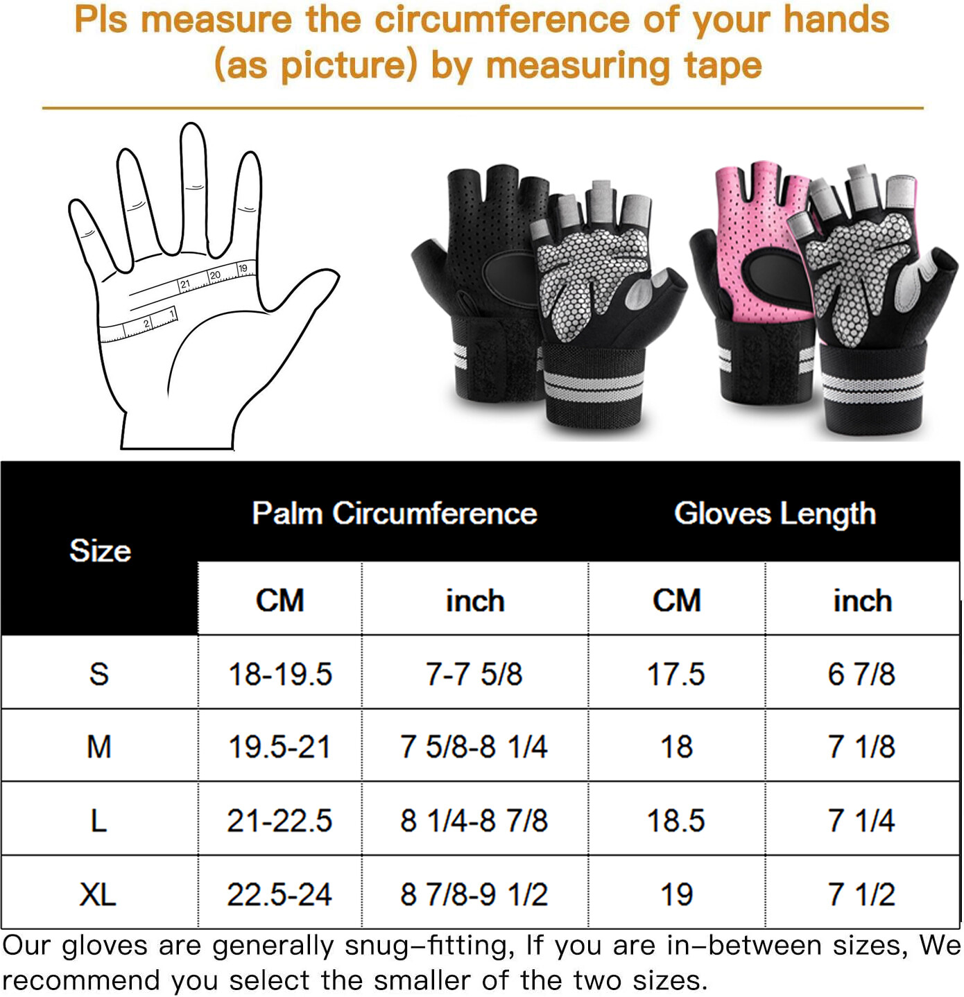 Workout Gloves Weight Lifting Gloves With Wrist Support Gym Fitness Men & Women