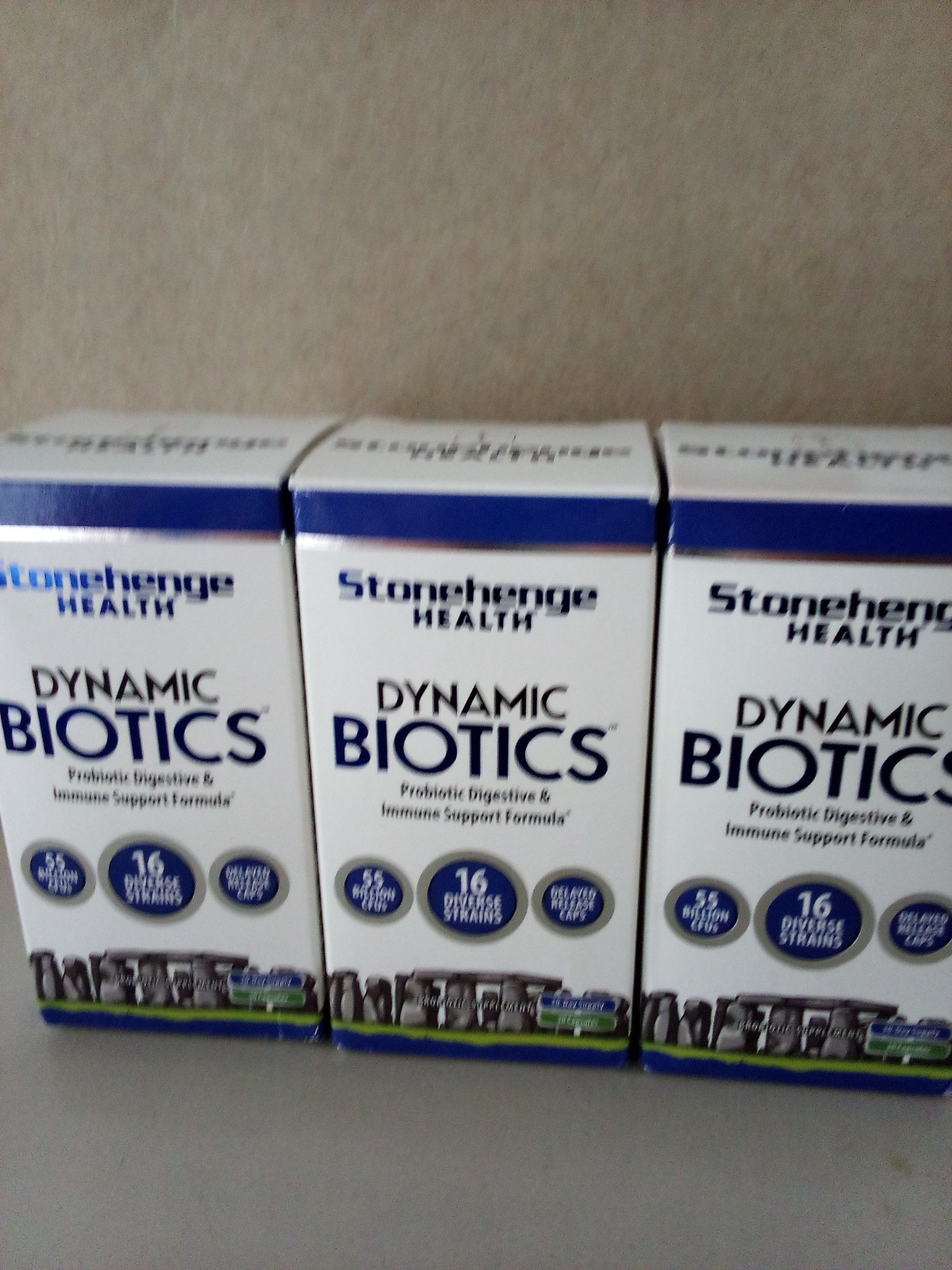 Offering 3 DYNAMIC BIOTICS Stonehenge Probiotic Immune, Digestive, IBS