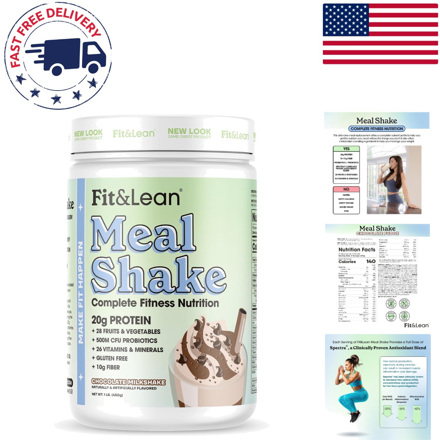 High Fiber & Probiotic Meal Replacement Shake for Digestive Health – Chocolate
