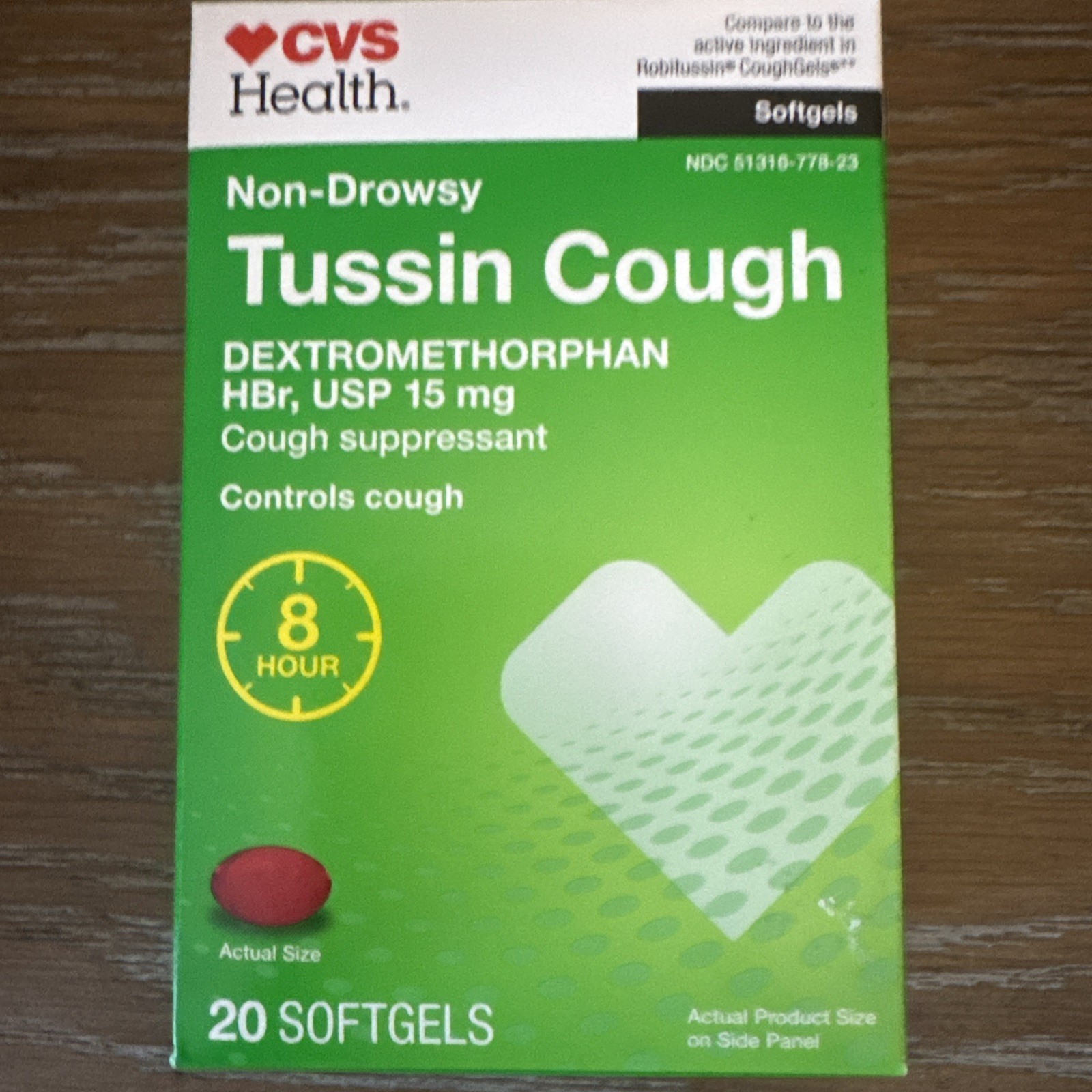 3 Pack! CVS Dextromethorphan HBr USP 15 mg – 20 Softgels (60 total) CoughGels
