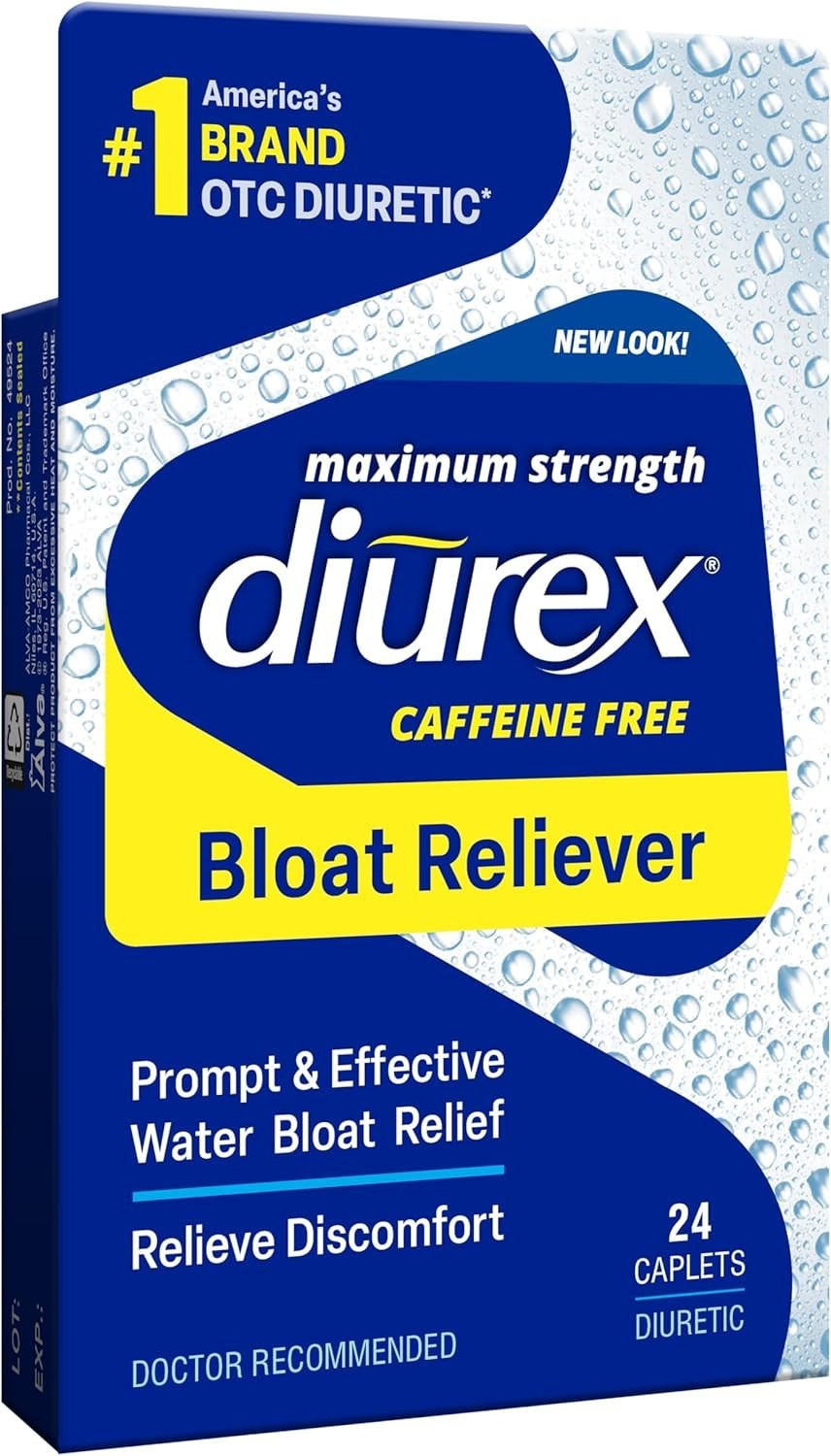 Diurex Max Water Pills – Maximum Strength Caffeine Free Diuretic – Relieve Water