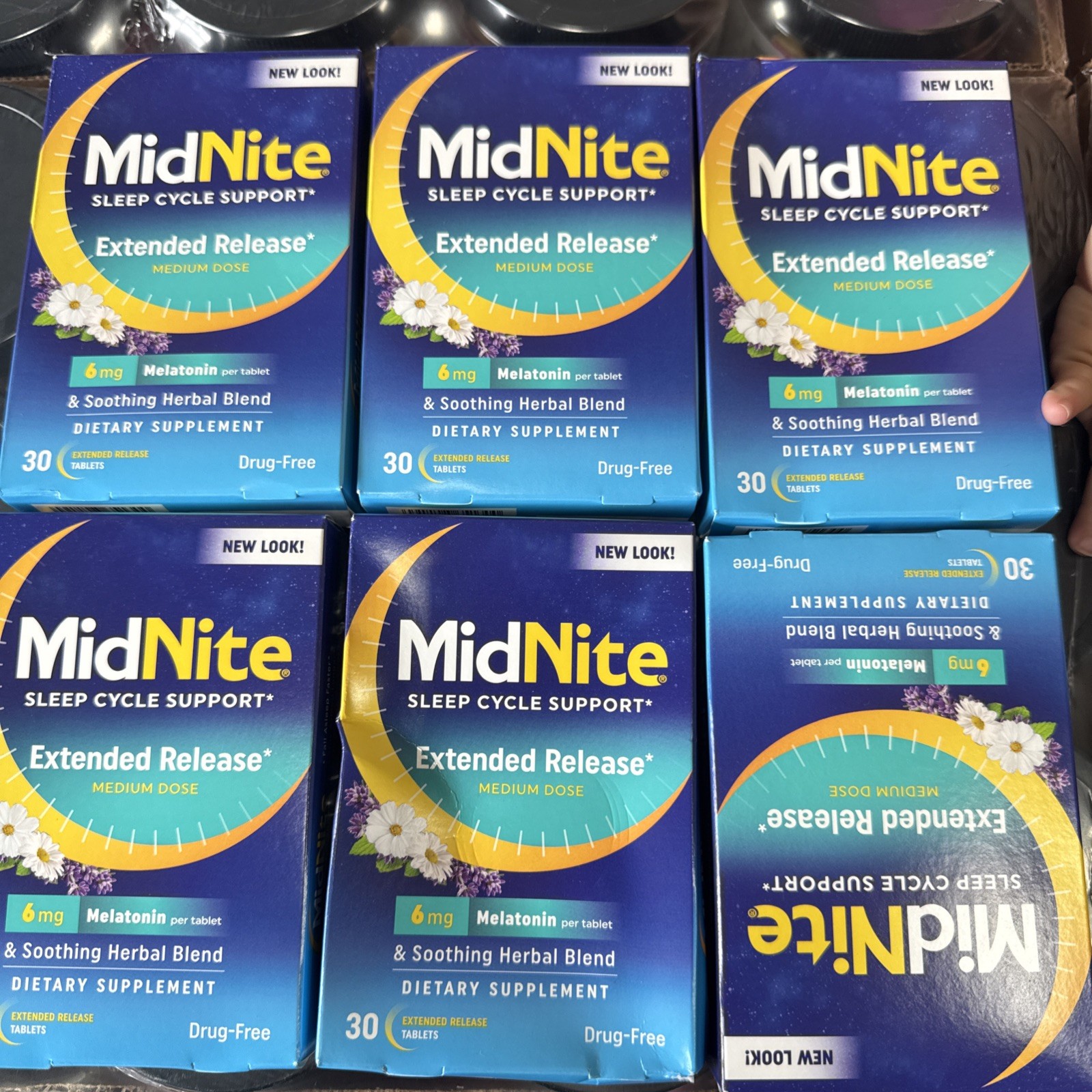 Lot of 6 MidNite Sleep Cycle 6mg Melatonin EXTENDED RELEASE 30 tablets New!
