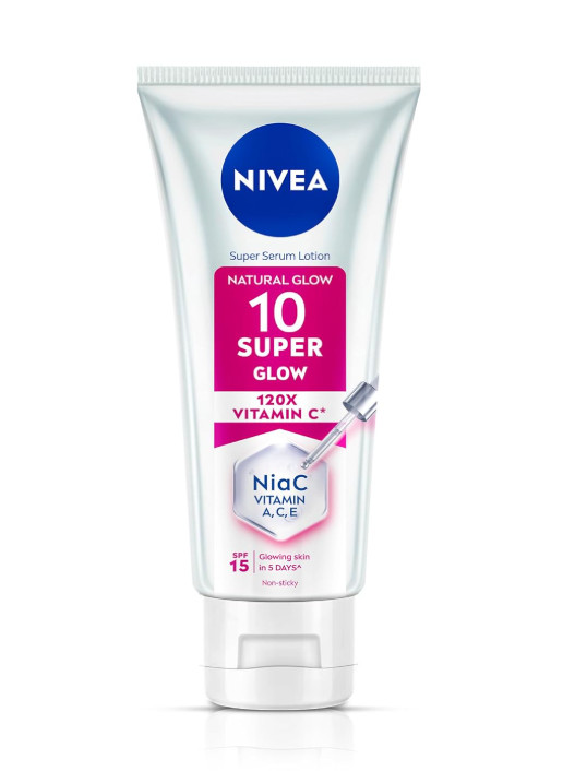 NIVEA Super 10 Glow Serum , Niacinamide Vitamin C SPF15 Body Lotion-170ml