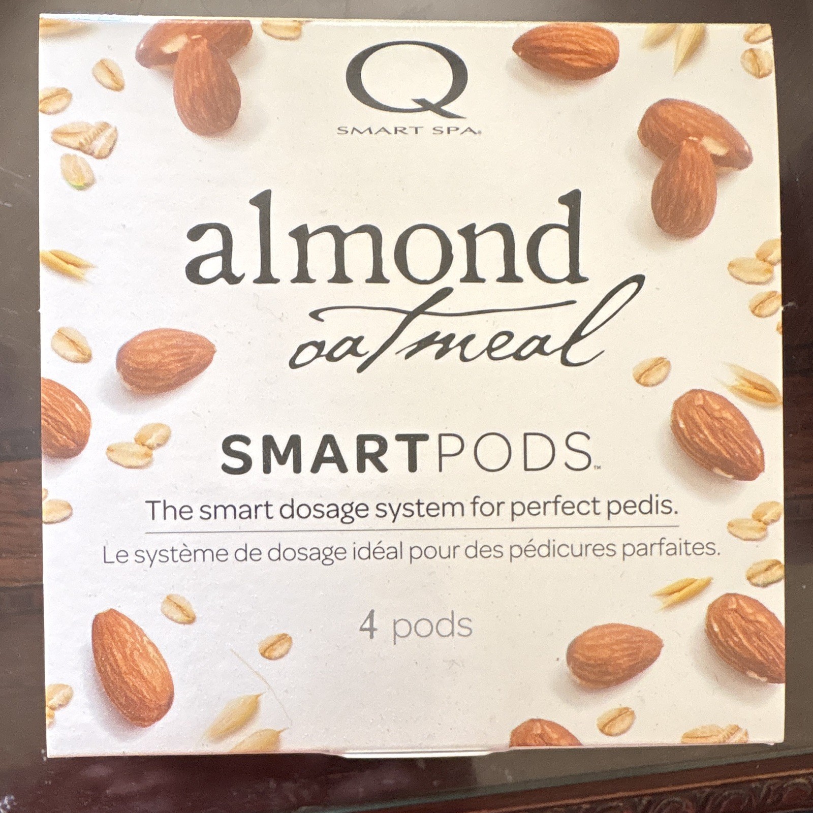 Q Smart Spa SmartPods Almond Oatmeal Feet Exfoliating Body Scrub Pods, 4 Count