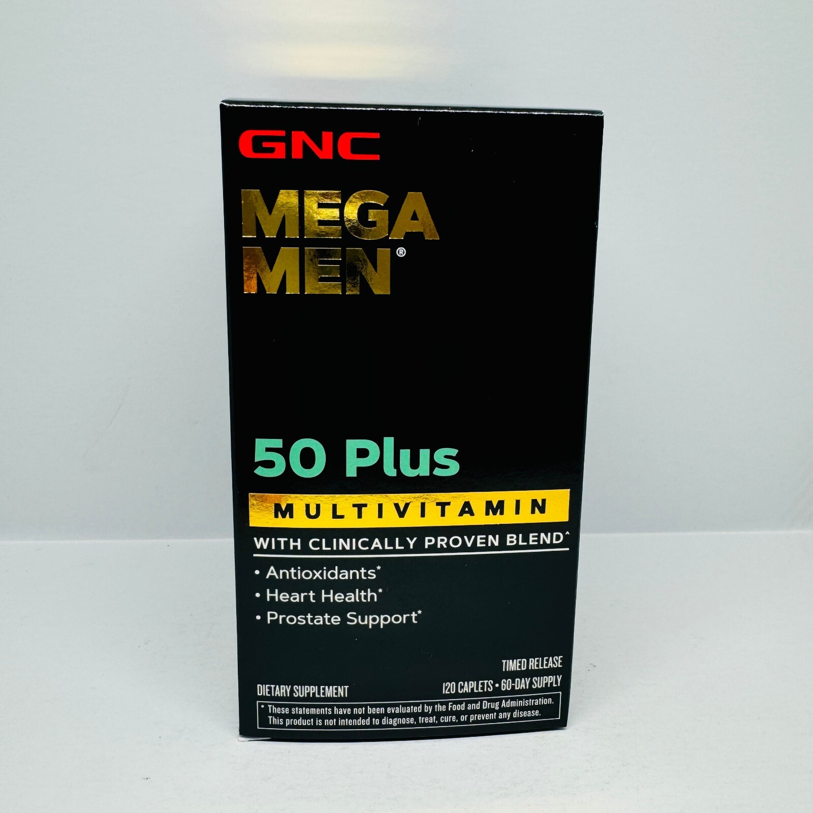 GNC Mega Men 50 Plus Vitamin Pack of 120 Tablets Free Ship Expiry 08/27