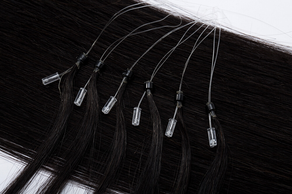 Micro Loop Remy Human Hair Extensions Microlink Bead Tip Balayage Full Head 150G