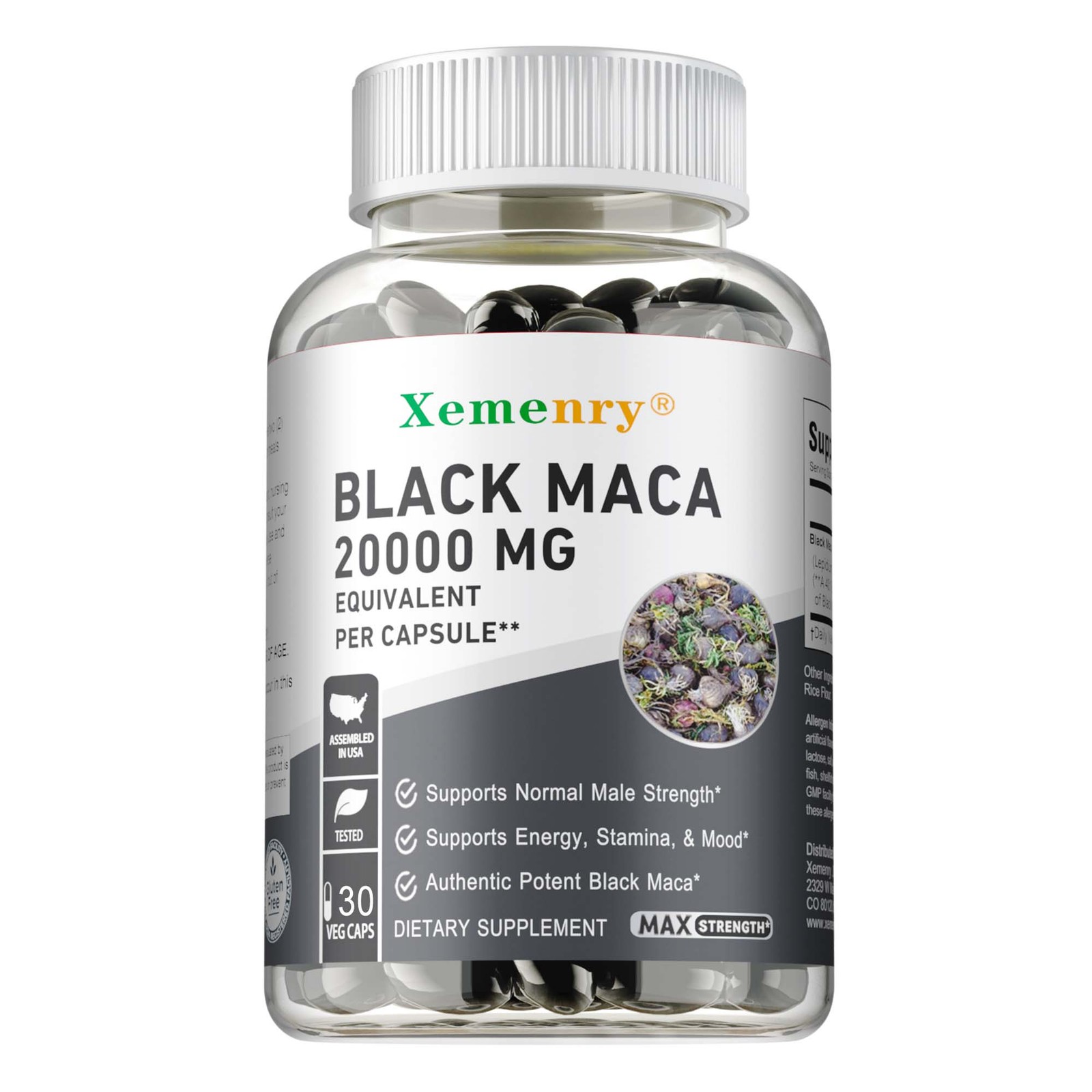 Black Maca Capsules – Testosterone Booster, Support, Energy, Endurance, Desire