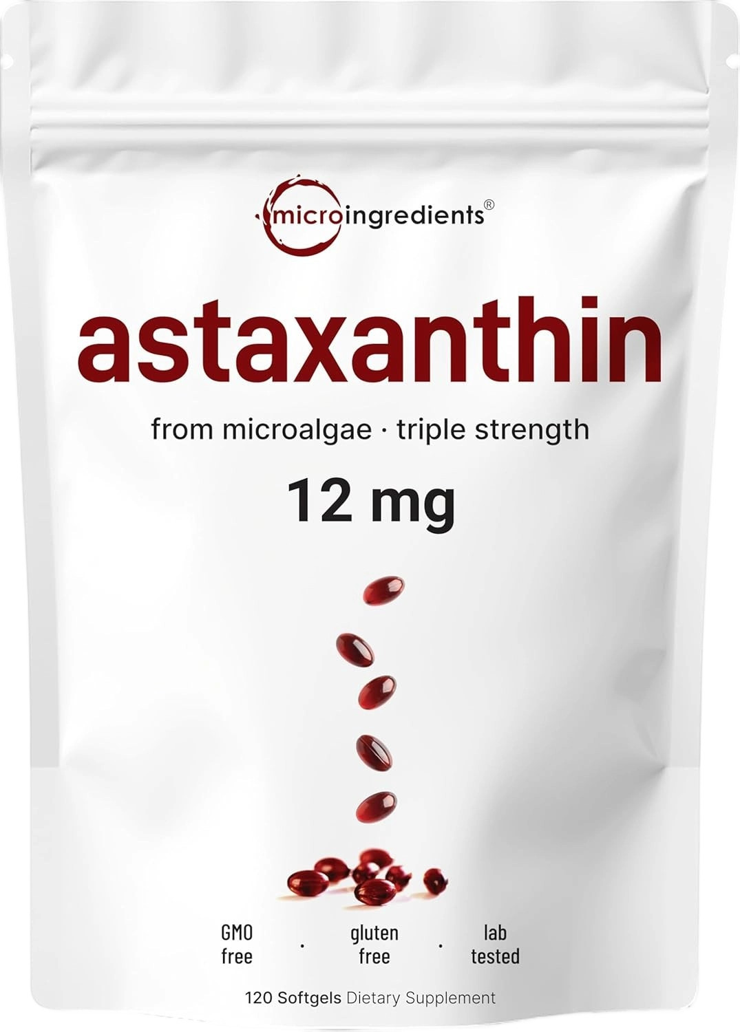 Astaxanthin 120 Softgels 12mg – Supports Eye Health and Joint Health